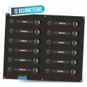 Electrical panel with 12 circuit breakers