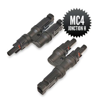 Paire de connecteurs MC4 de jonction H (1M-2F + 2M-1F )
