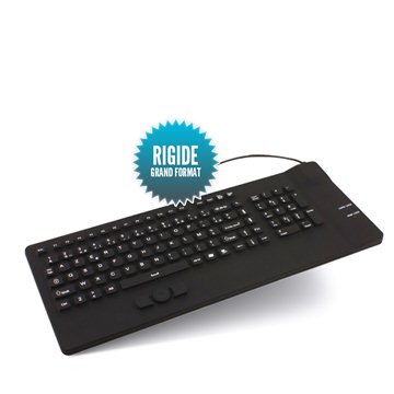 Large format USB waterproof rigid wired keyboard
