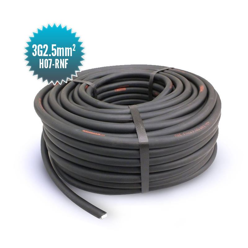 3G2.5mm² H07-RNF Triple conductor cable
