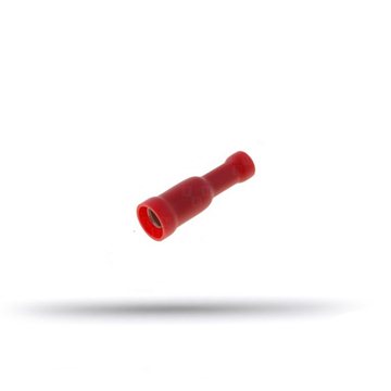 20 insulated female round red female terminals 0.5 to 1 mm²