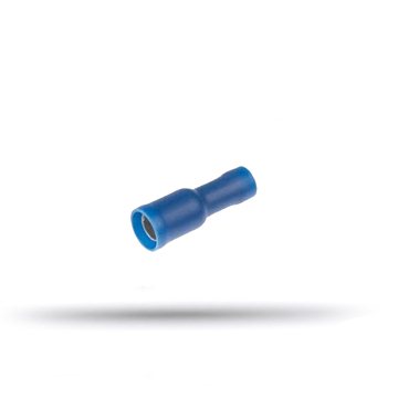 20 blue round female insulated terminals 1.5 to 2.5 mm²