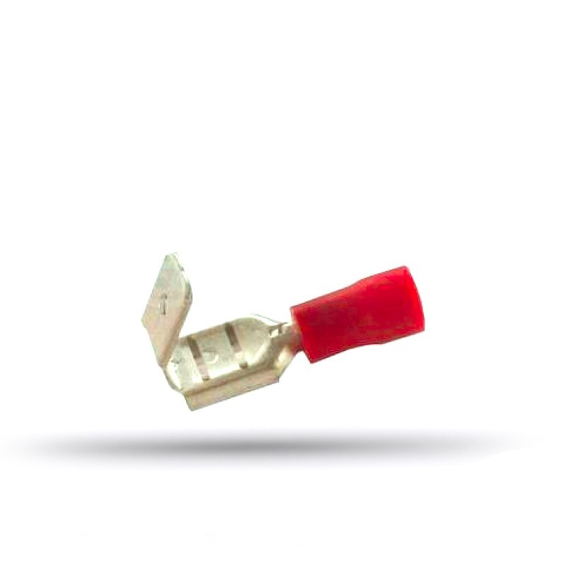 20 cosses isolées mixtes plates rouges câble 0.5 à 1 mm² épaisseur 0.8 mm