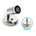Short chrome reading light with USB 2.4A charging socket