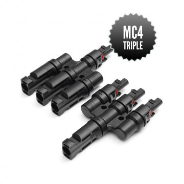 MC4 H-junction connectors (1M-3F + 3M-1F )