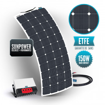 Kit solaire flexible Sunpower MPPT 150 W